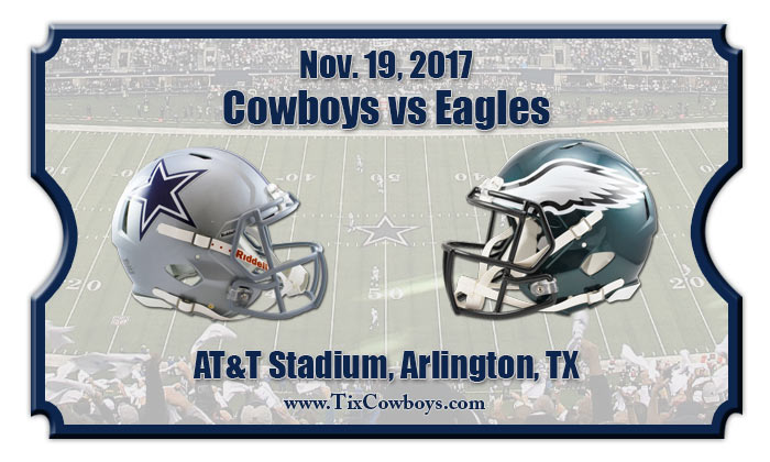 Dallas Cowboys vs Philadelphia Eagles Football Tickets | Nov. 19, 2017